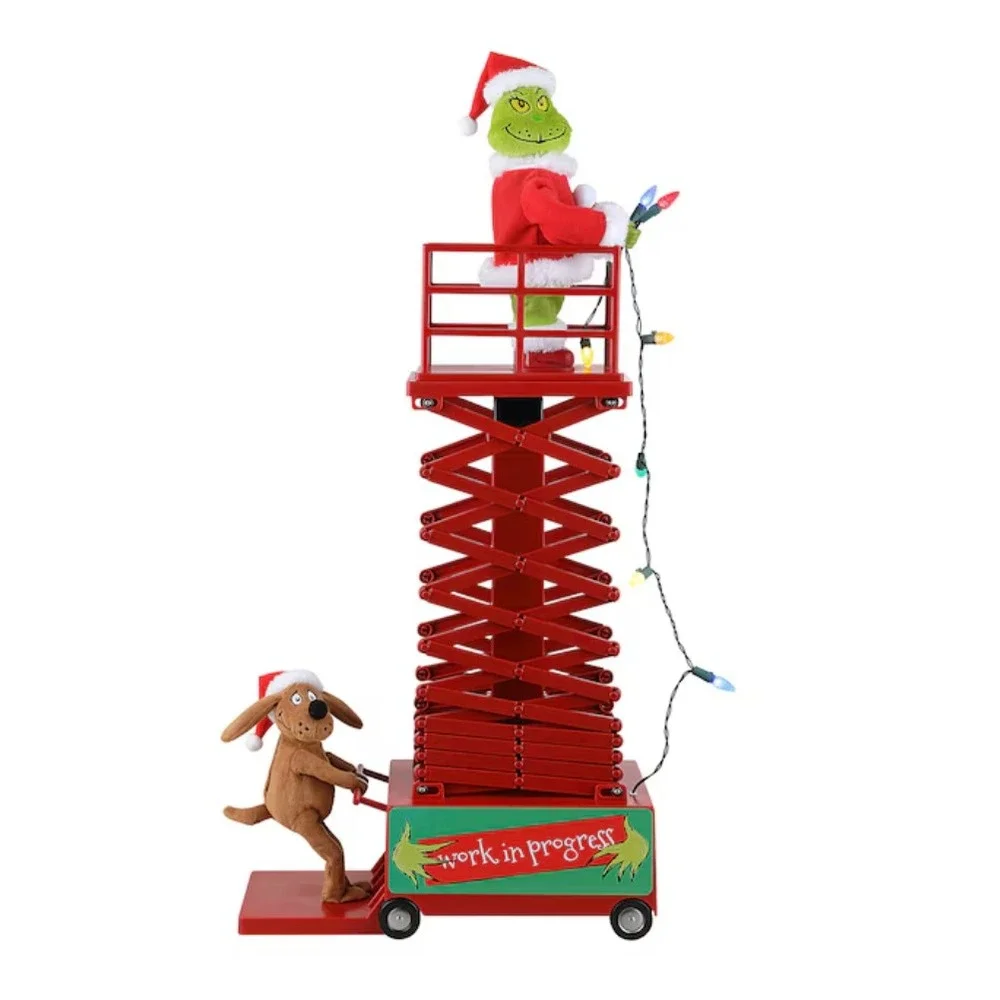 Mr.‎ Christmas Grinch w/ Max Scissor Lift 50 inch Animated Musical Holiday Decor